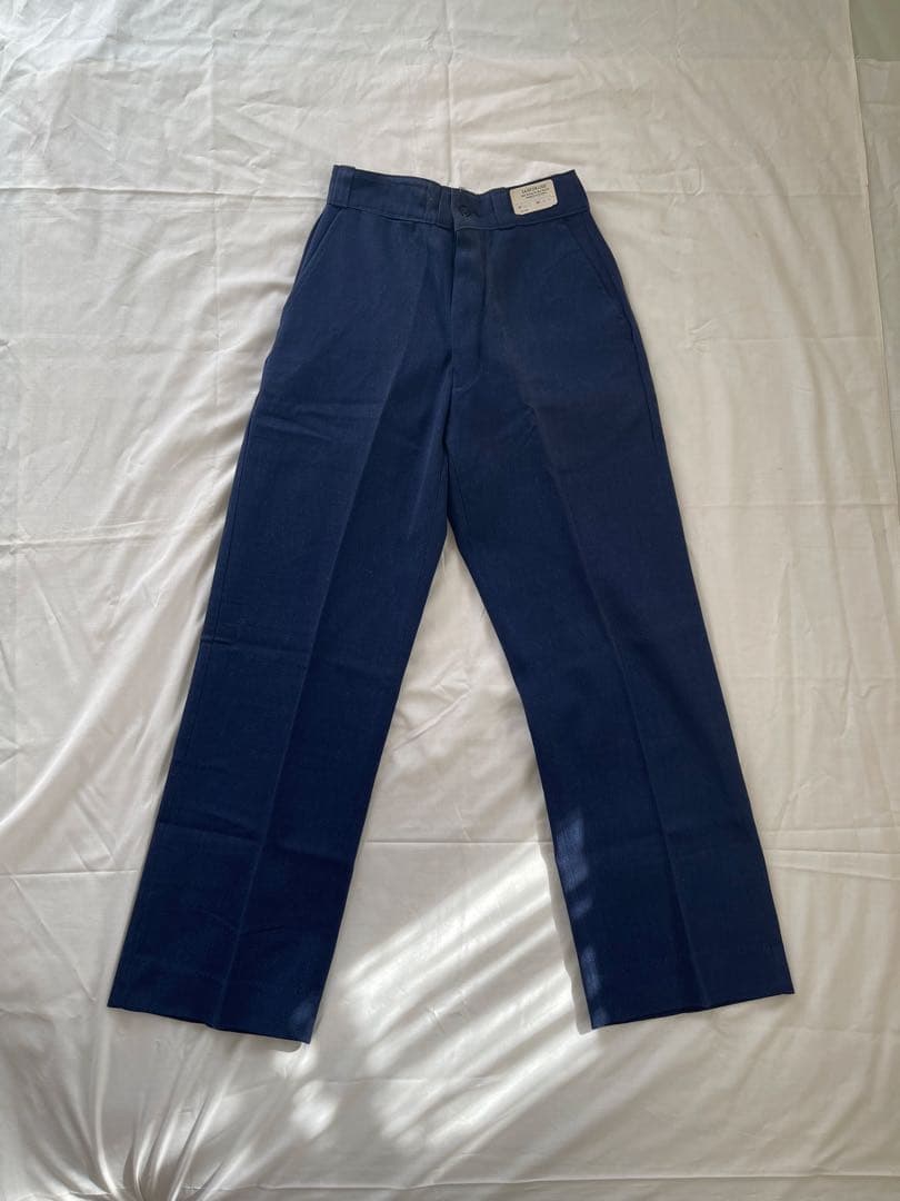 50s ウィップコード　トラウザーズ　ネイビー　デッドストック