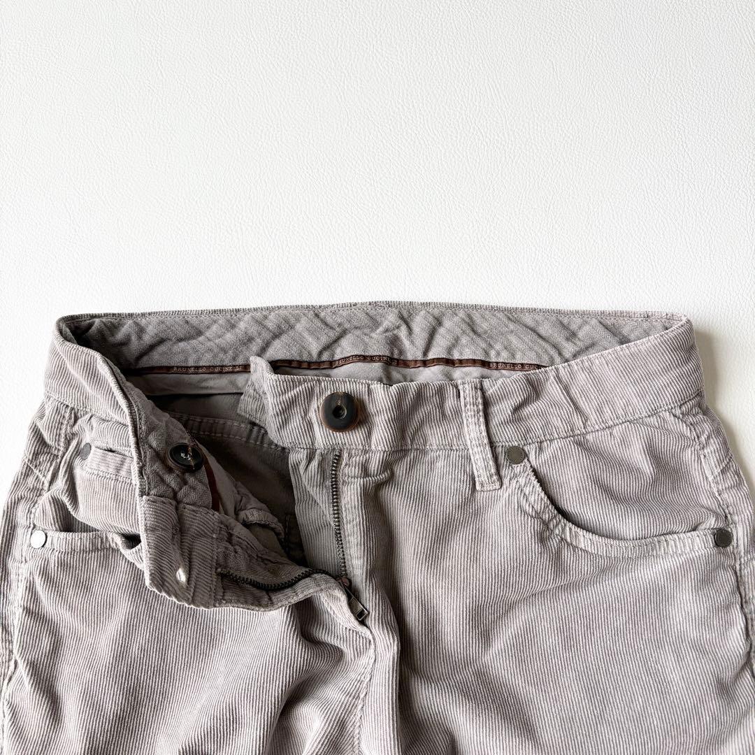 3263【美品】ブルネロクチネリ　コーデュロイパンツ　グレー　M