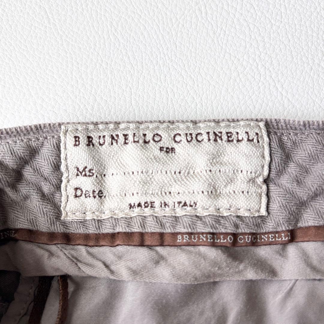 3263【美品】ブルネロクチネリ　コーデュロイパンツ　グレー　M