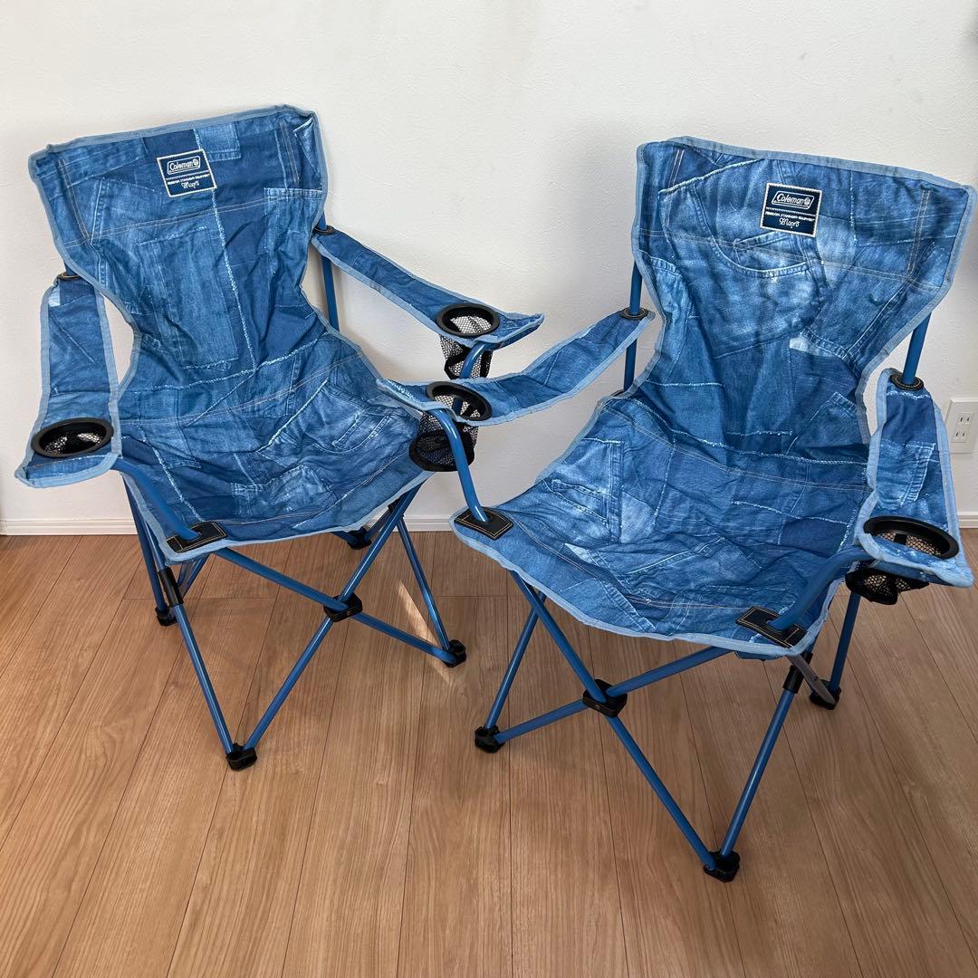 美品　Coleman コールマン モンロ リゾート チェア デニム　廃盤　２脚