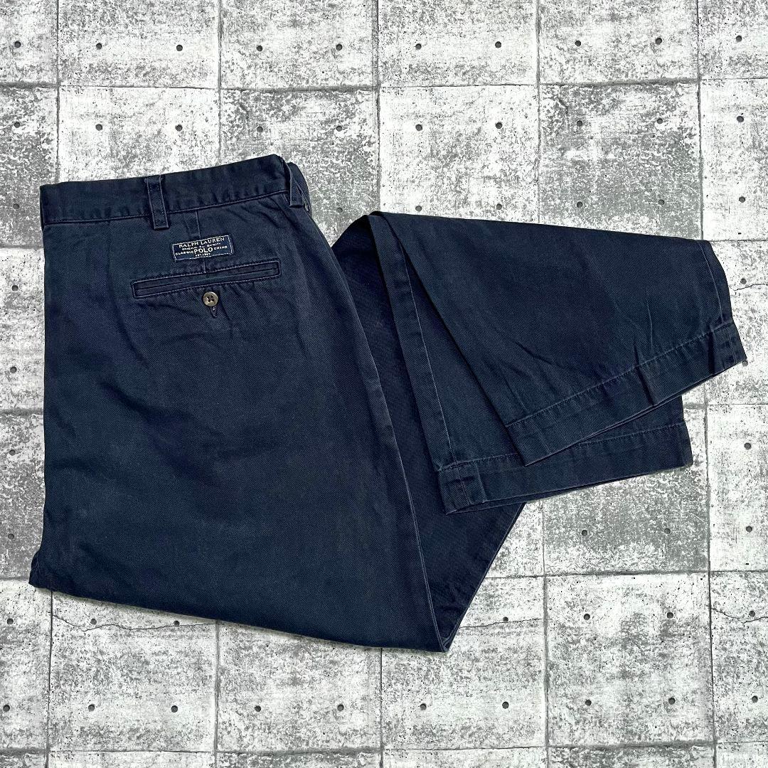90-00s POLO ラルフローレン ポロチノ ANDREW ツータック 36