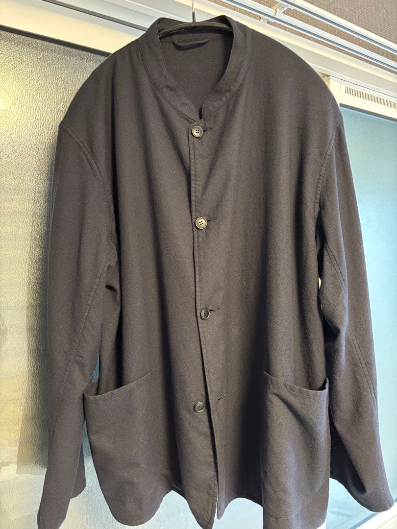 COMOLI ウールフラノ スタンドカラージャケット