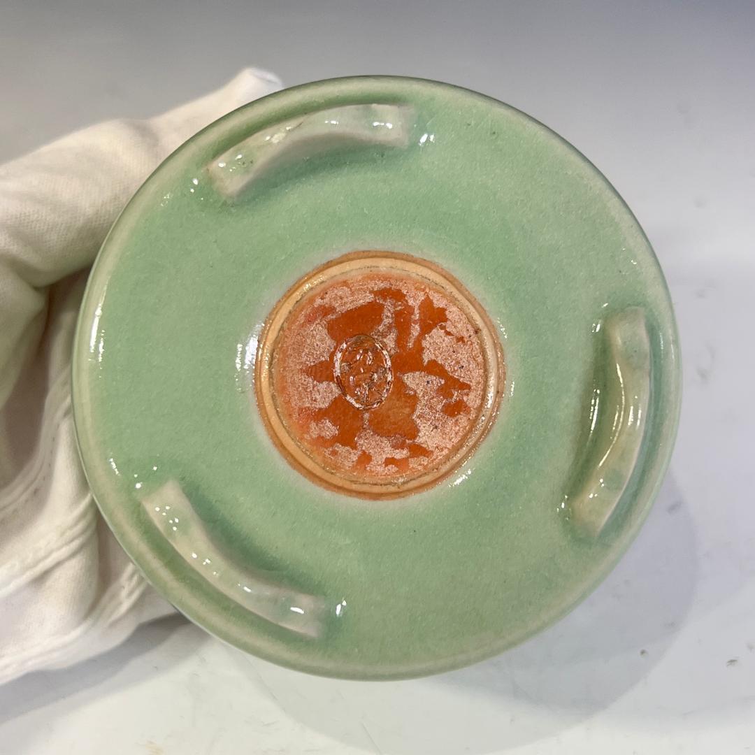 清・豆青釉 筆筒 陶瓷器・稀少珍品・置物・賞物・中国古美術