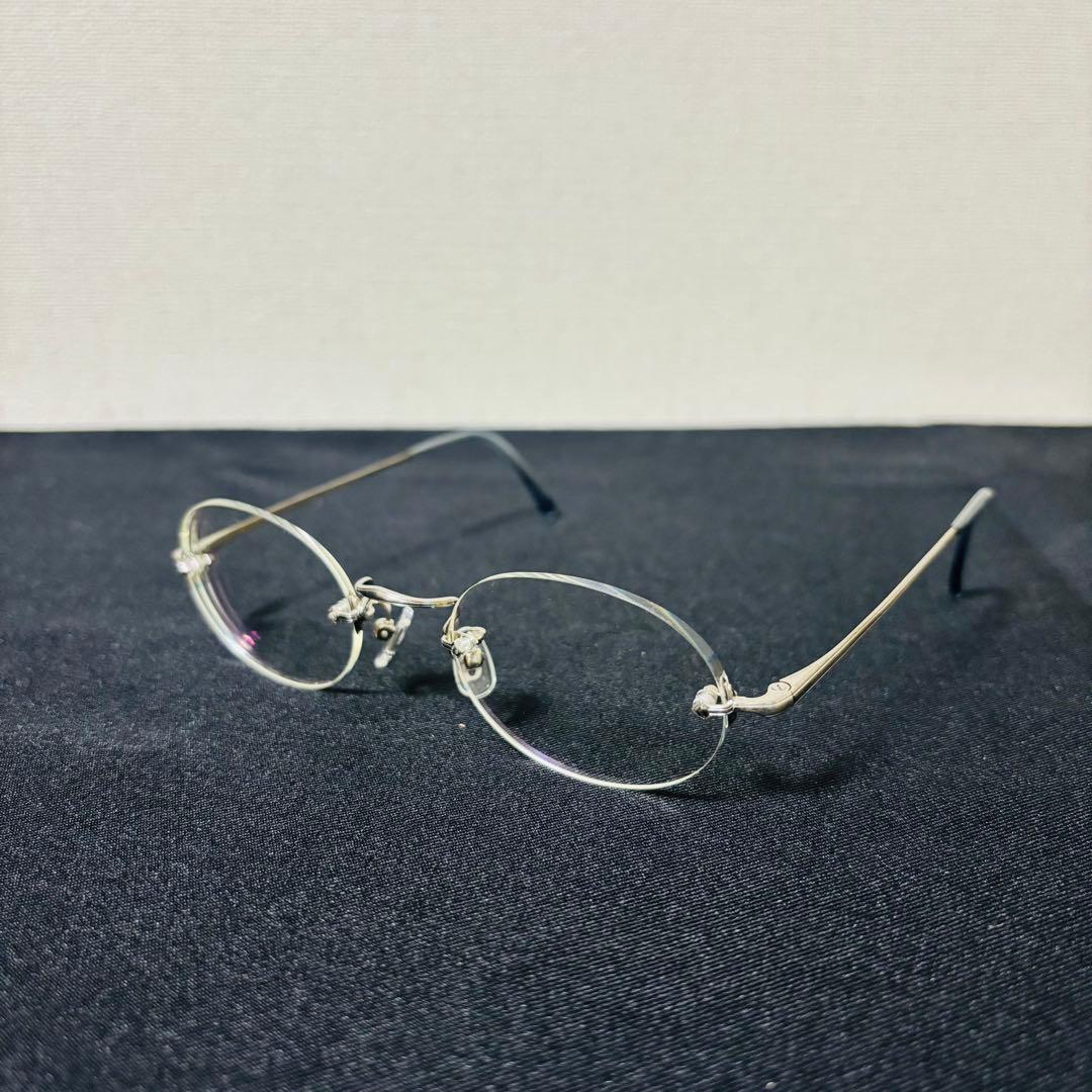 R*様 美品 白山眼鏡 TITANIUM A5 リムレス 眼鏡