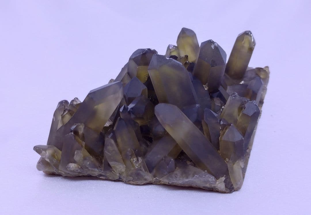 スモーキーシトリン　クラスター　（大）浄化　厄除け　魔除け　金運　ゼウスクォーツ