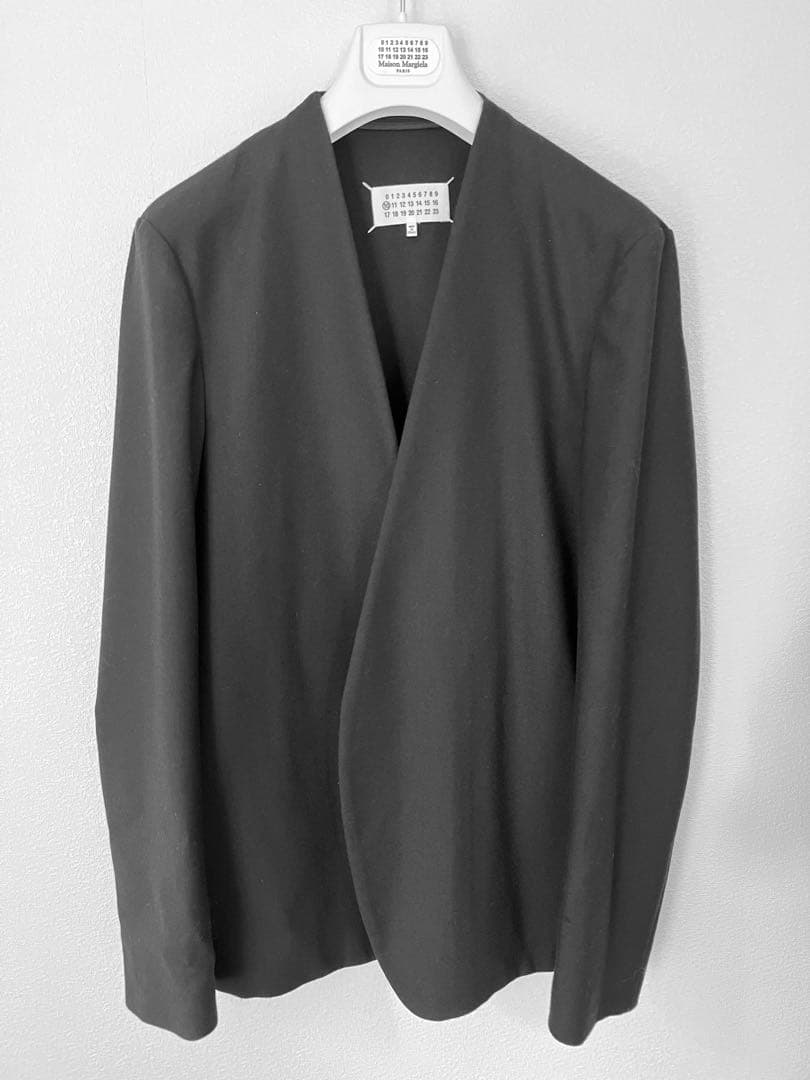 メゾンマルジェラノーカラージャケット 48 ブラック