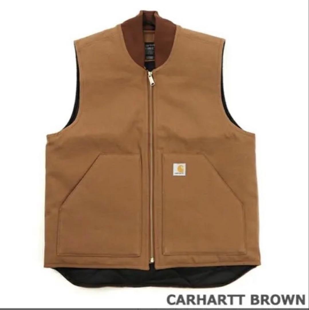 CARHARTT ベスト リラックスフィット　ブラウン　DUCK VEST