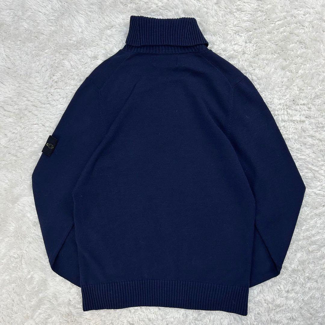 5652【美品】ストーンアイランド☆タートルネックセーター 人気ロゴワッペン