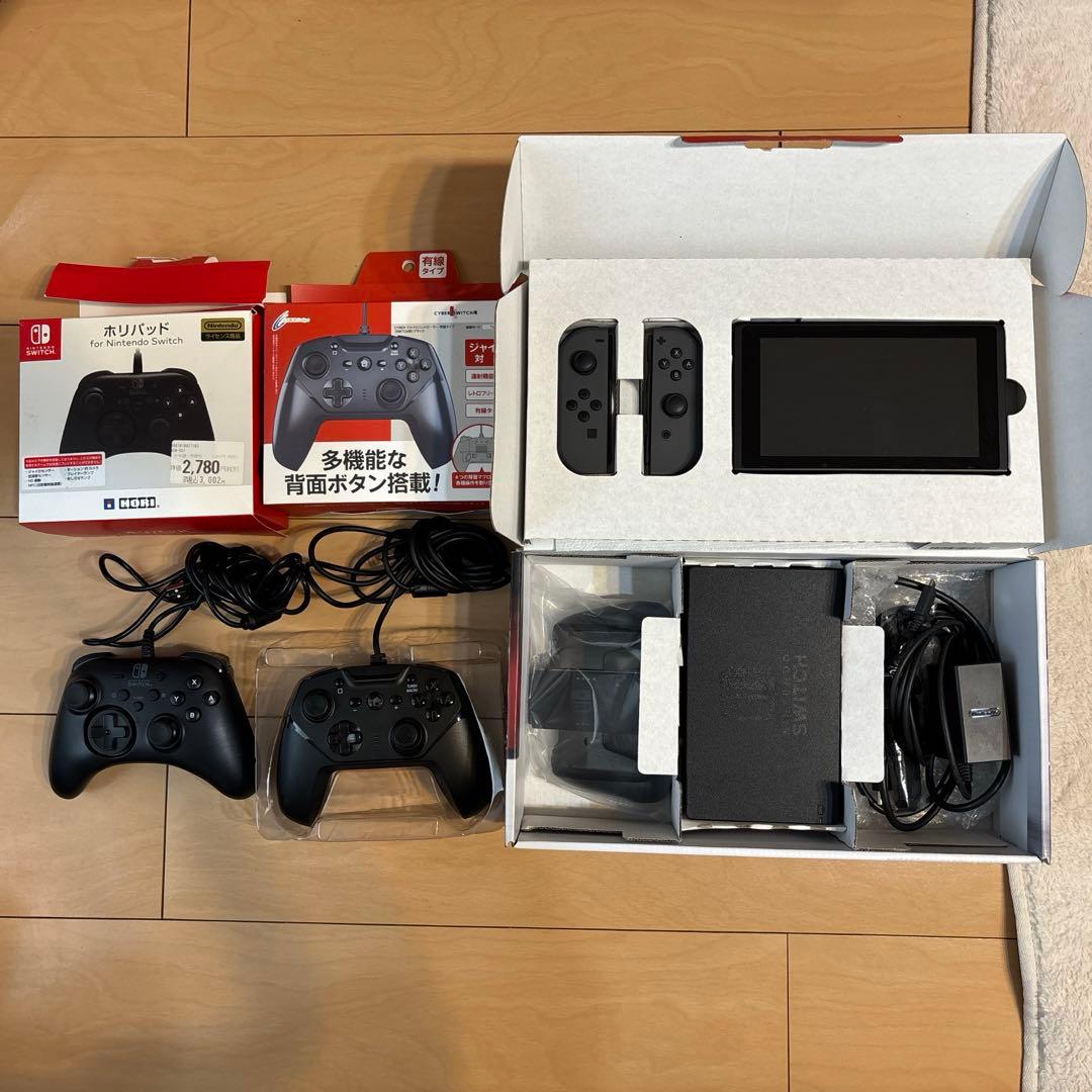 Nintendo Switch(スイッチ)本体(付属品完備)＋コントローラー2台