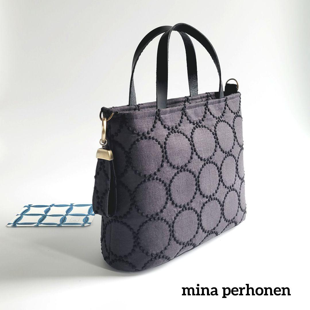 ファスナー楕円トートバック　キーリング付き　新作tambourine