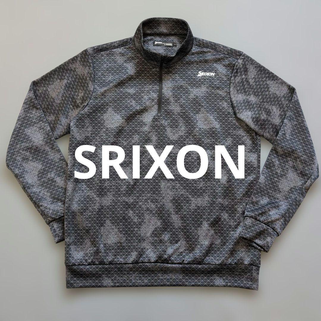 【極美品】スリクソンゴルフ　ハーフジップモックネックシャツ　グレー　LL