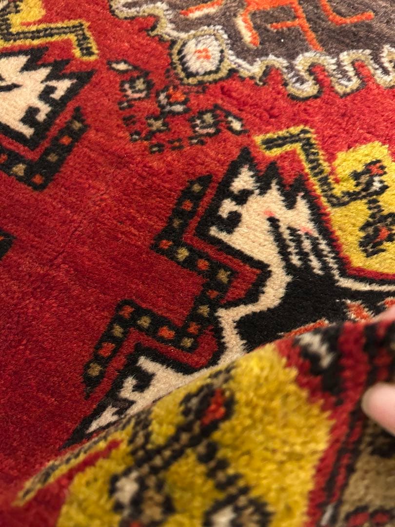 週末セール＊トライバルラグ・トルコヴィンテージラグ・ウール約46×90cm