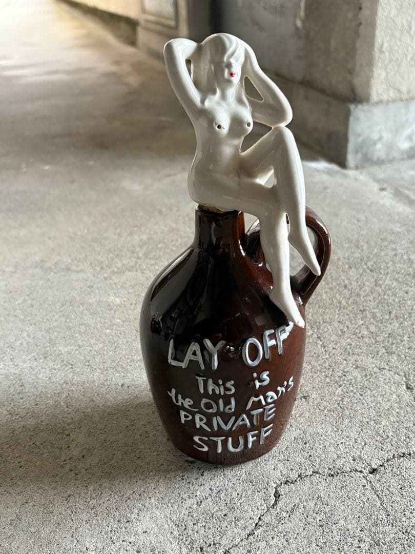 【希少】50年代ピンナップデキャンタ　陶器　ヴィンテージ　ミッドセンチュリー