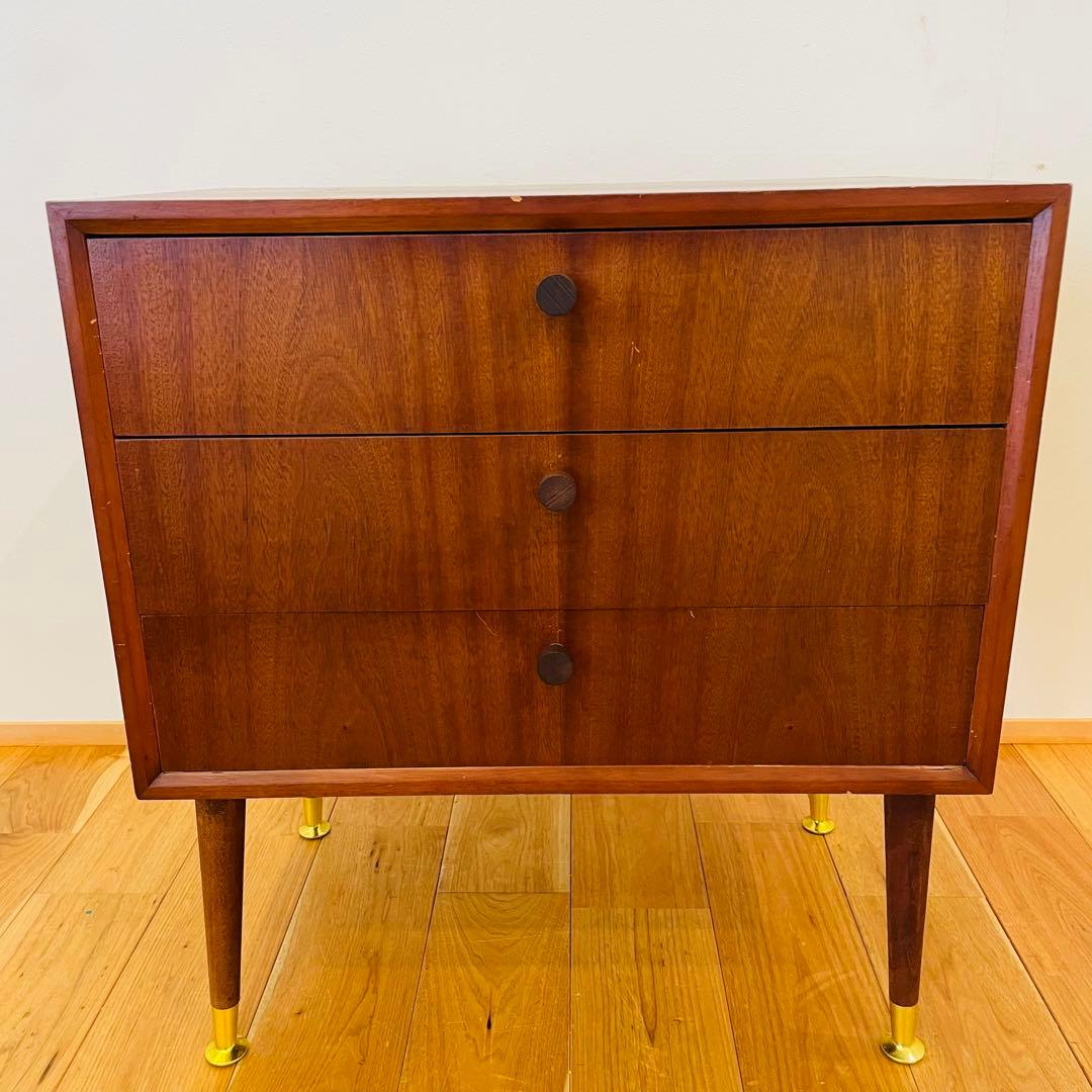 ヴィンテージ チェスト 3段 金属脚 レッグ アンティーク 良好