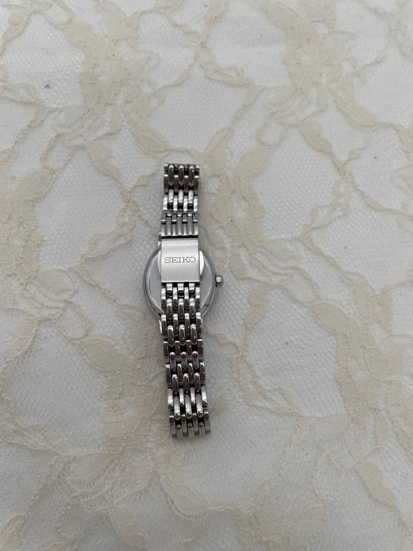 SEIKO EXCELINE レディース腕時計 ソーラー 10Pダイヤベゼル