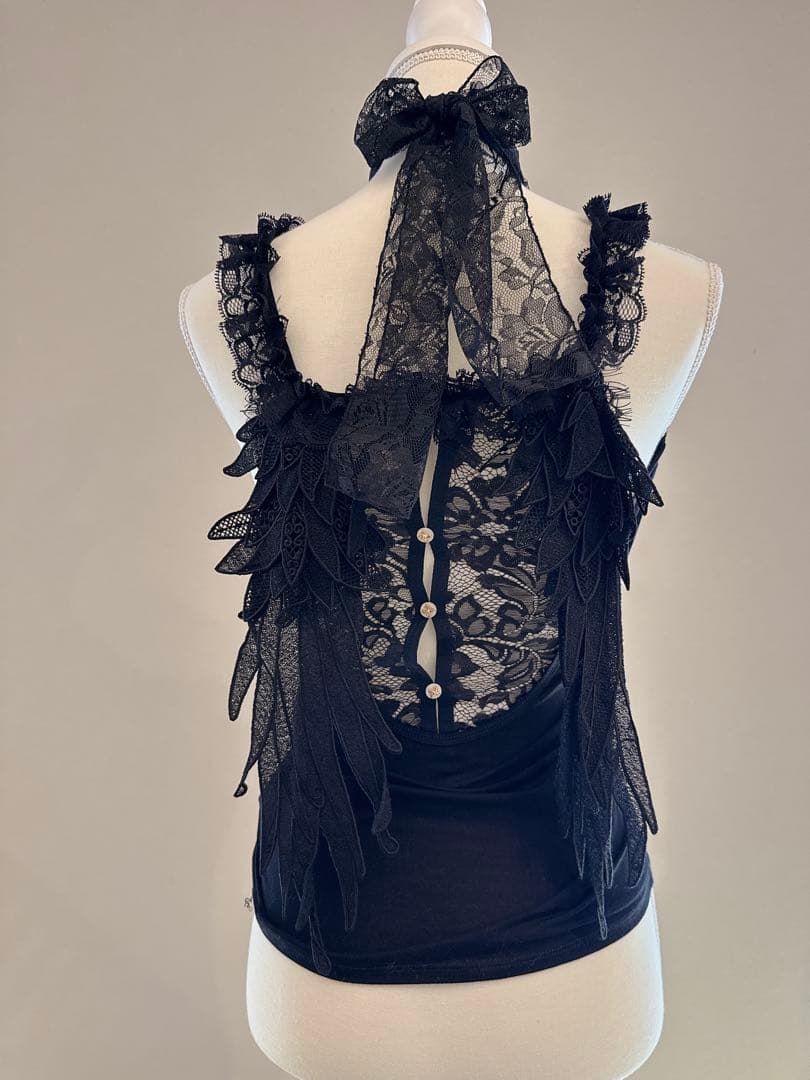 【新品タグ付き】MR corset(現majoh)天使の羽キャミソール黒