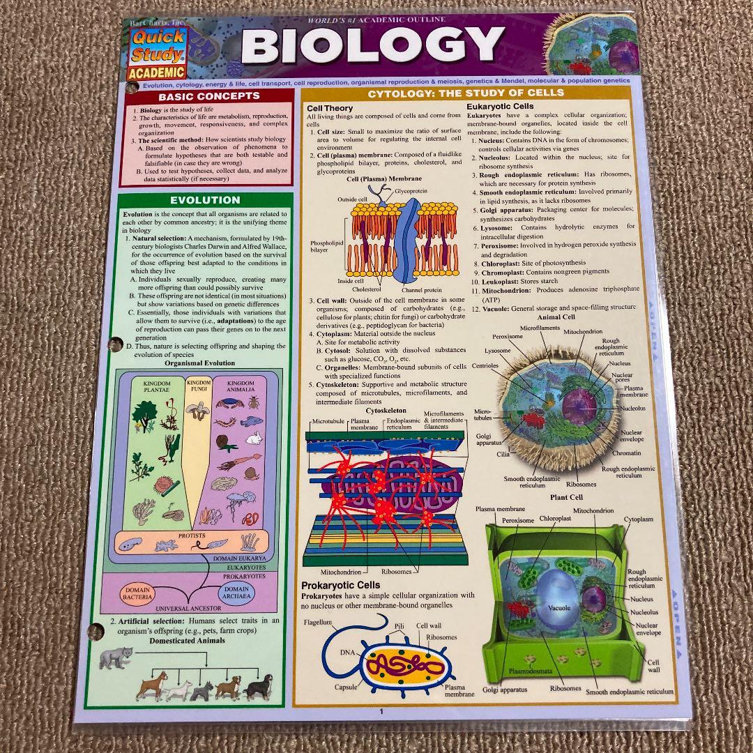 BIOLOGY Quick Study ACADEMIC 生物学