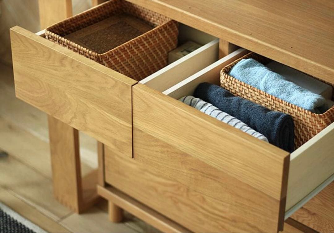 日本製 OCTA オクタ ローチェスト 幅約75センチ 北欧調