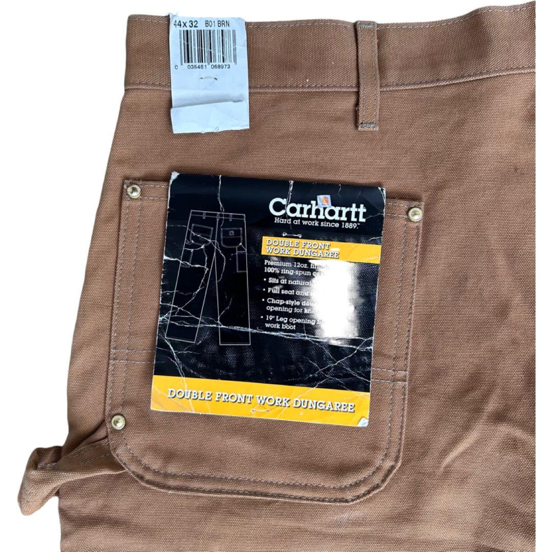 デッド タグ付き新品未使用 カーハート ダック ダブルニーパンツ 44×32 茶