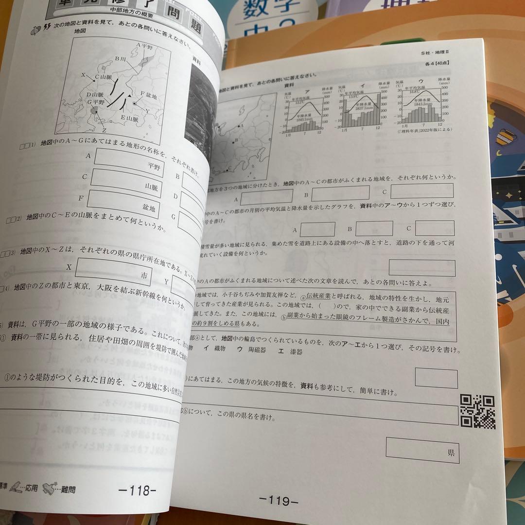 佐鳴予備校 中学2年生 2023年度 5教科ワーク 7冊セット