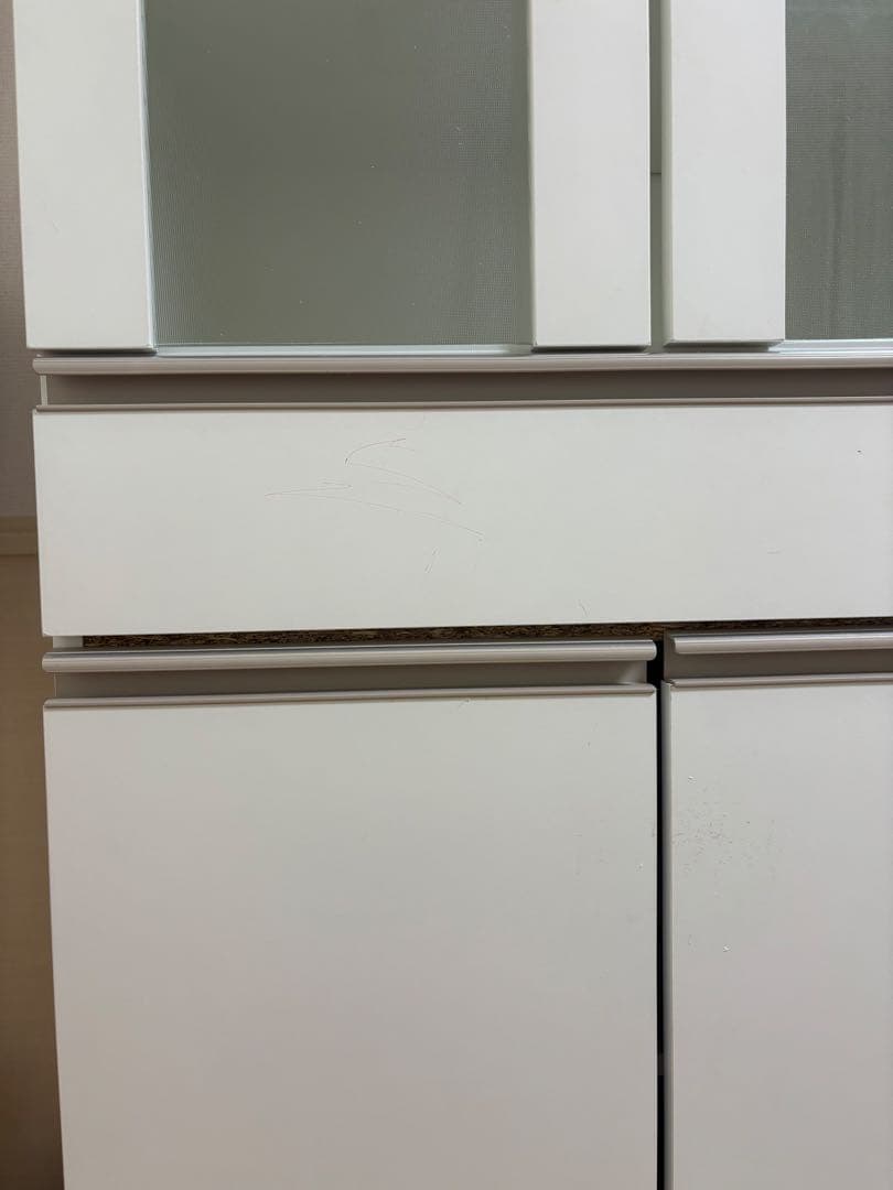 美品 ニトリ ホワイト食器棚
