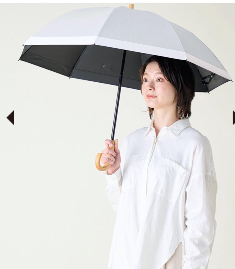 新品未使用　サンバリア100 折りたたみ日傘２段折 / コンビmoku グレー