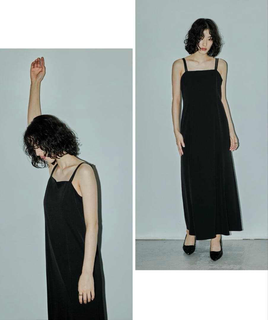 niana Many wayフリルドレス 3点セット ブラック✖️ベージュ