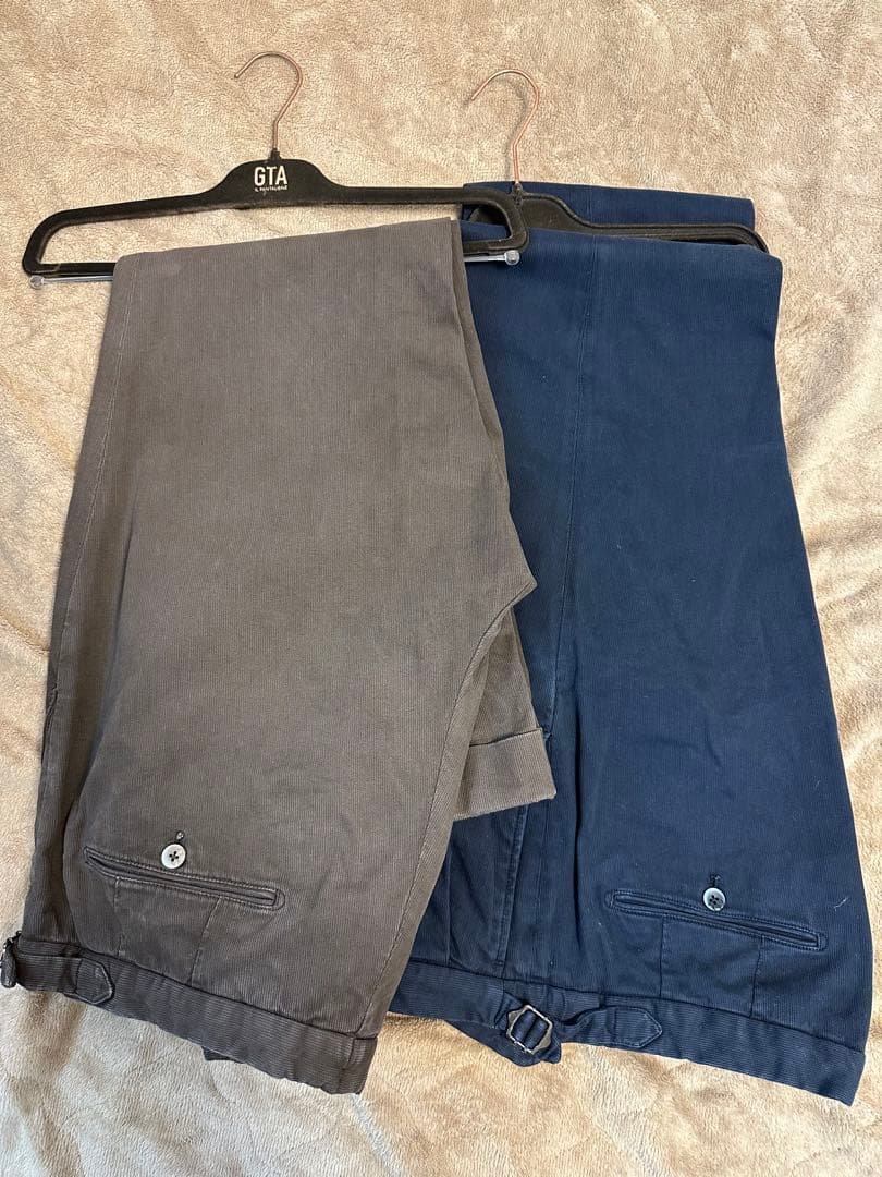 GTA / ジーティーアー 細畝コーデュロイ ツープリーツ 二本セット52
