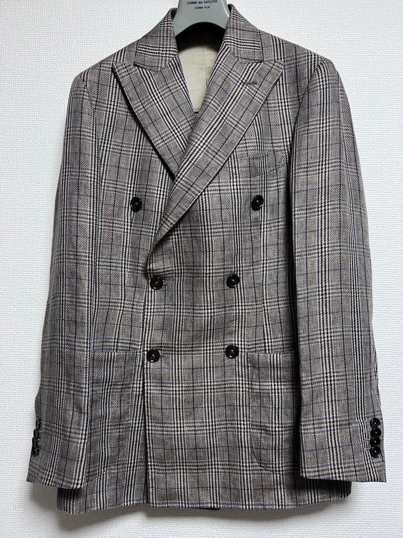 LUIGI BORRELLIダブルブレスト チェックジャケット