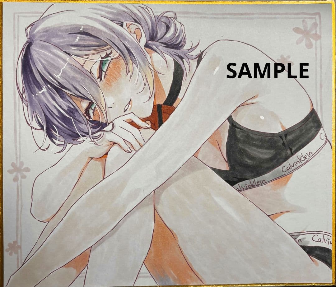 し*ぃ様 チェンソーマン　ファンアート　レゼ　色紙　手描きイラスト