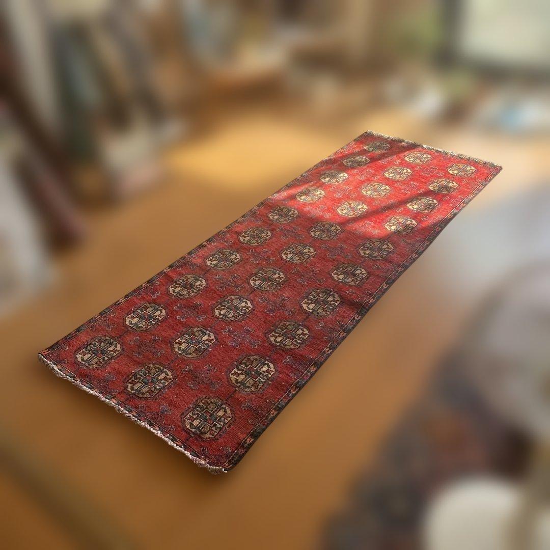 バルーチ族 イラン ザーヘダーン産 幾何学模様 ウール トライバルラグ 45年物