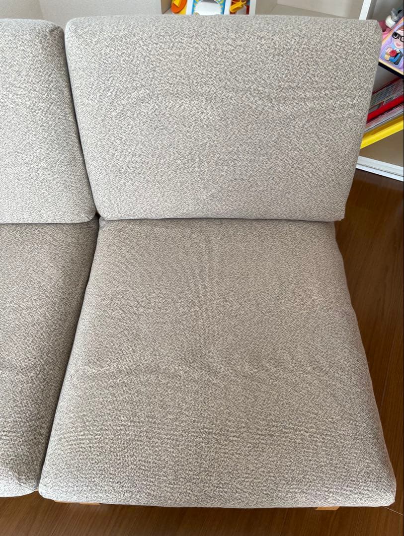 無印良品 リビング・ダイニングソファチェア・オーク材（カバー付） 2脚セット