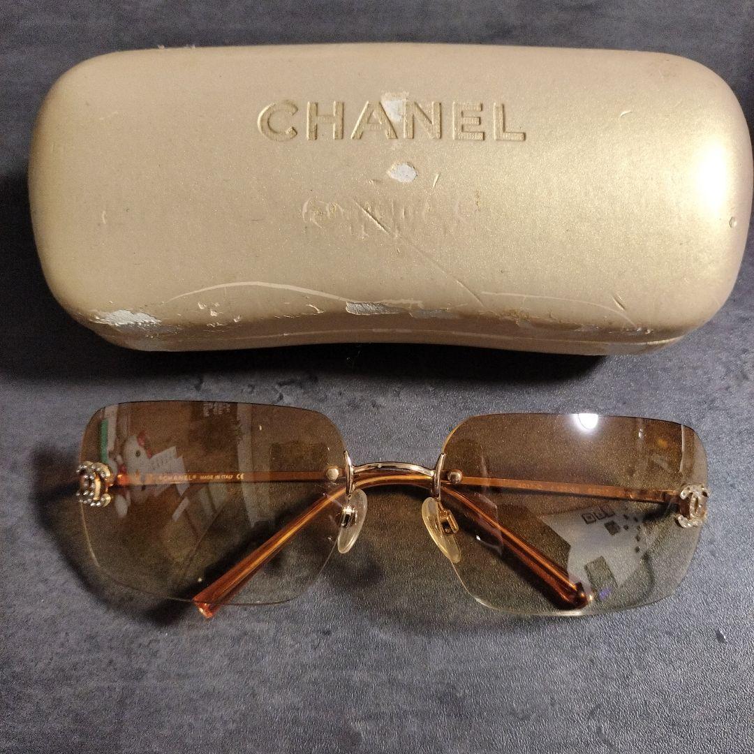 CHANEL ココマーク サングラス 希少 リムレス