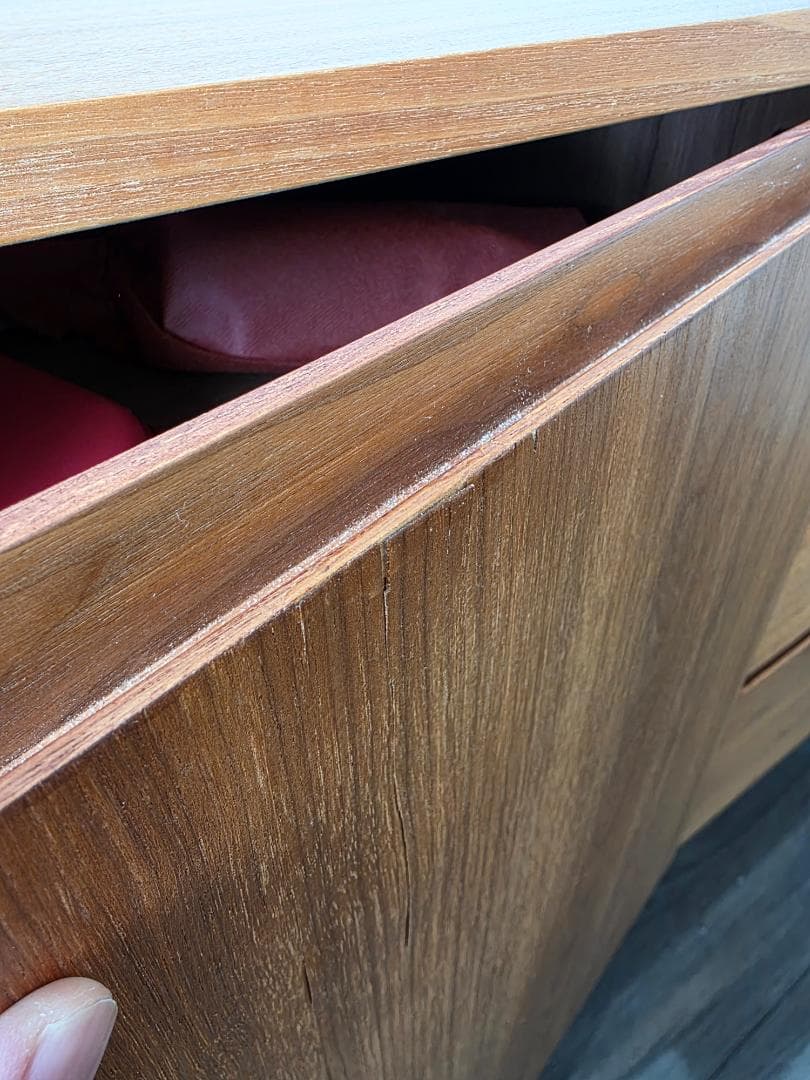 unico 木製キャビネット 2扉 ブラウン