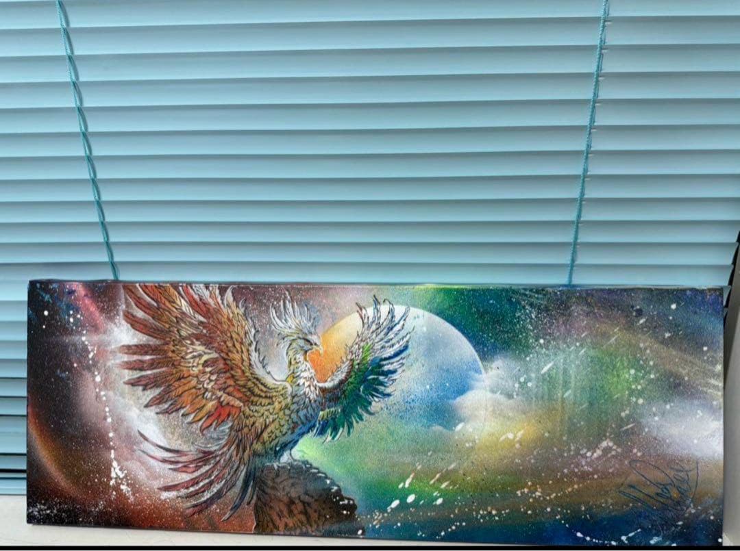 スプレーアート　エデン　原画　　鳳凰　W4サイズ