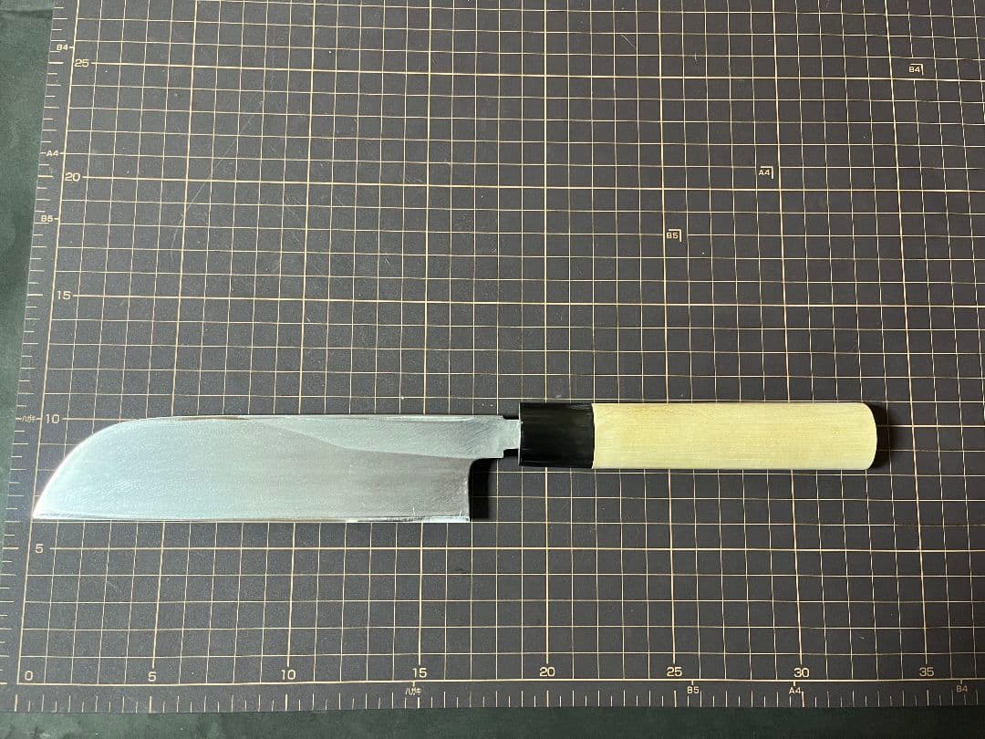 KK正本総本店 むきもの 薄刃包丁 水牛柄 白鋼ニ 刃渡り18cm 美品