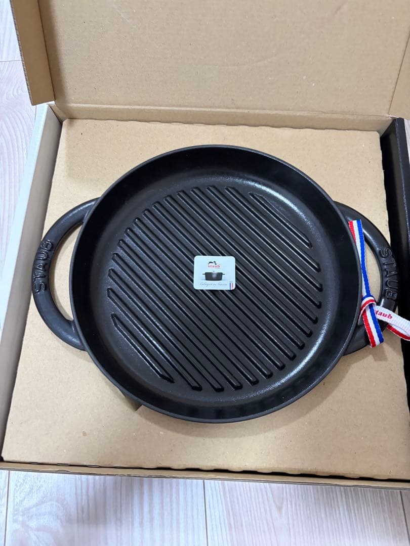 ストウブ　ピュアグリル　ラウンド　ブラック　22cm