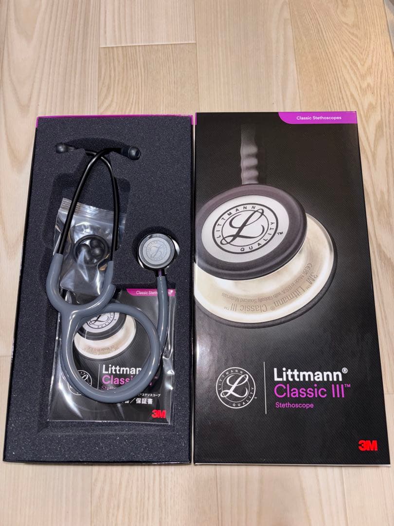 新品　Littmann Classic III 聴診器 グレー 27インチ