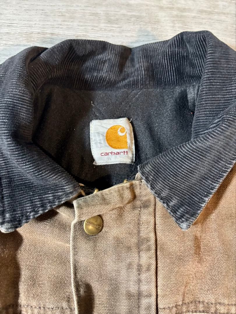 160 【至高のエイジング】カーハート ダック地 ワークジャケット 身幅63
