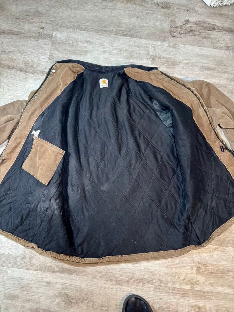 160 【至高のエイジング】カーハート ダック地 ワークジャケット 身幅63