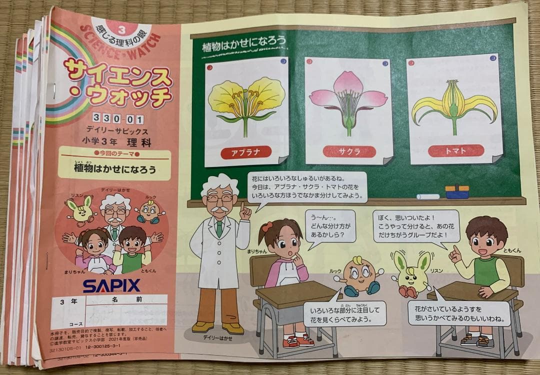 サピックス3年生 国/算/理/社フルセット（2021年度版）