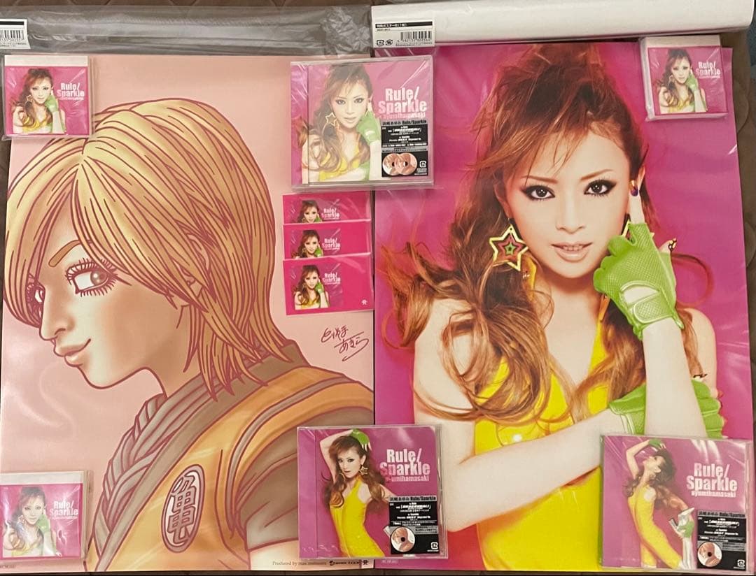 浜崎あゆみ、Rule/Sparkle、ドラゴンボール主題歌、鳥山明　複製ポスター