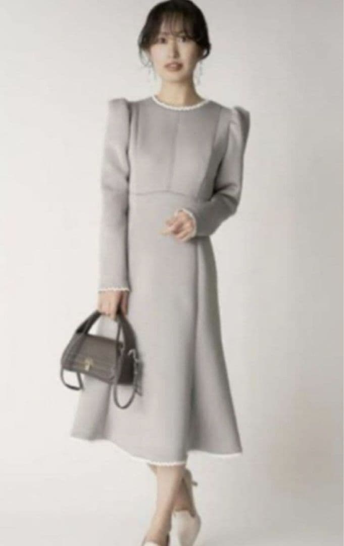 fレーストリムポンチワンピース