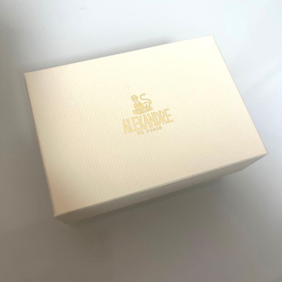 【新品箱入り】アレクサンドル ドゥ パリ 薔薇 ローズ バレッタ パープル 紫