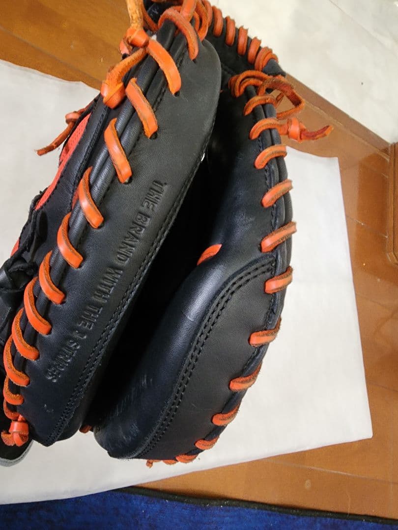 ★最終値下げ★adidas 軟式グローブ 黒/オレンジ　 キャッチャーミット