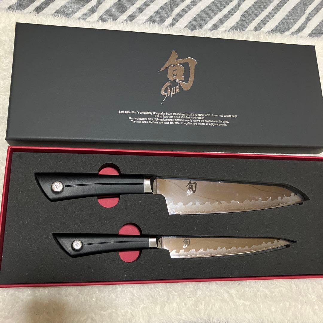 旬 包丁セット 波形刃 2本