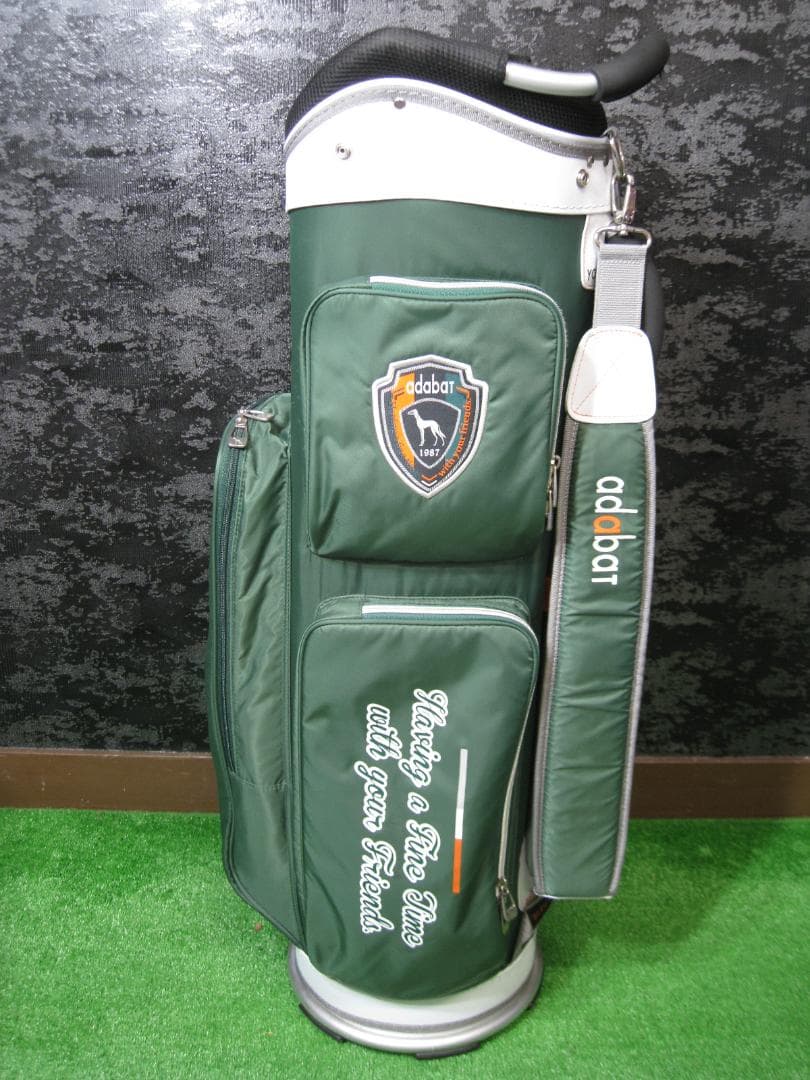 adabat 緑色キャディバッグ 87エンブレム付き(G184)