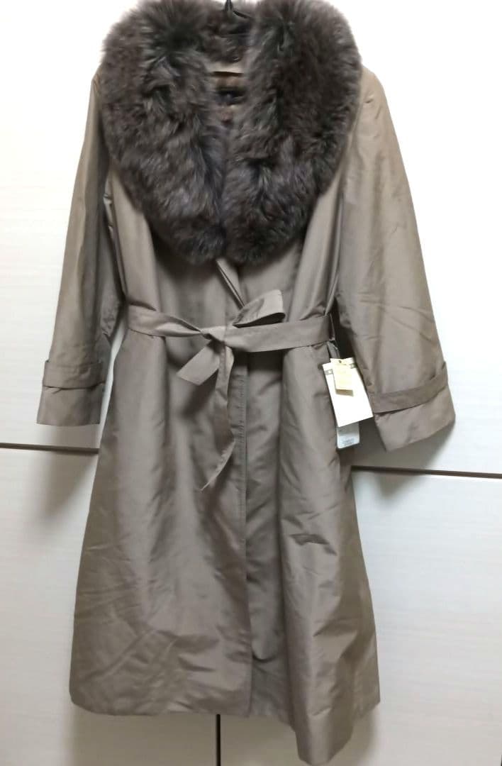 palody リアルファーライナー付き シルク×毛皮 2way コート М