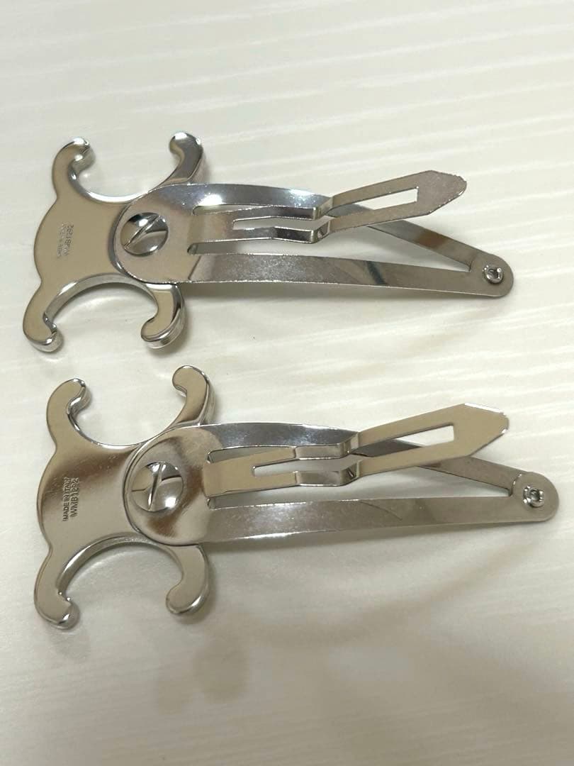 CELINE セリーヌ トリオンフ スナップ クリップ シルバー2個セット