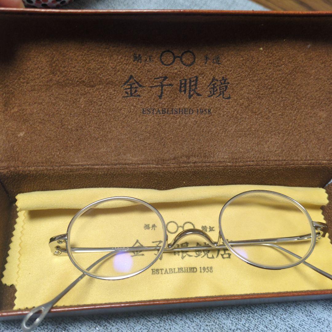 す*ー様 金子眼鏡 ラウンドフレーム メタル製 ケース付き